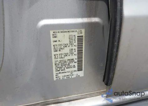 2010 Nissan Pathfinder S из США, поврежденный, VIN 5N1AR1NB9AC611196